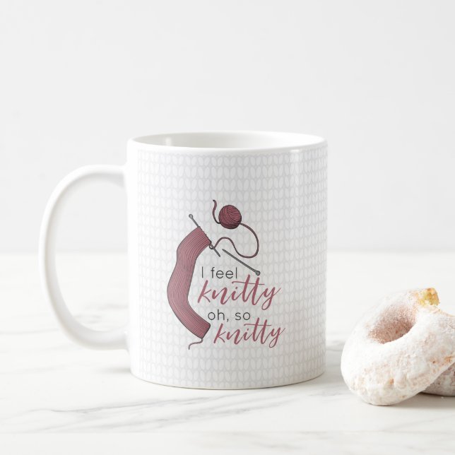 Mug Rose Gold Je Me Sens Knitty, Oh So Knitty (Avec donut)