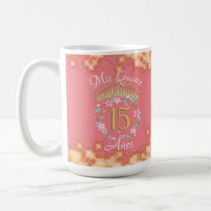 Mug Rose Gold Quinceanera Vintage Boho espagnol