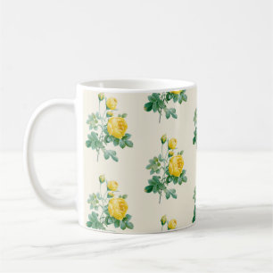 Mug Rose jaune vintage