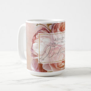 Mug ROSE LUMINEUX Élégante femme de chambre d'hôtes fl