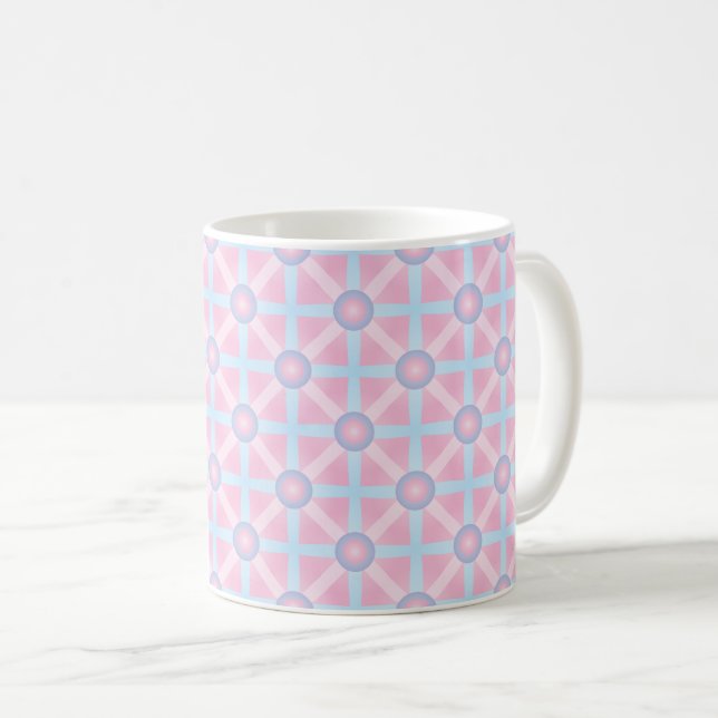 Mug Rose mignon, violet et bleu clair Motif (Devant droit)