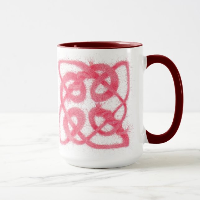 Mug ROSE NŒUD CELTIQUE Grand Combo Marron (Droite)
