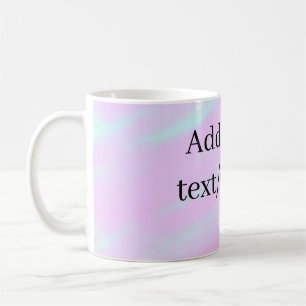Mug Rose pastel vert ajouter photo texte aquarelle rét