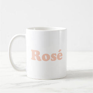 Mug rose "Rose" blanc clair