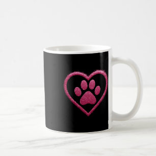Mug Rose rose patte coeur mignon chien chat amour Sain