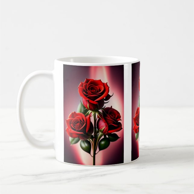 Mug Rose rouge (Gauche)