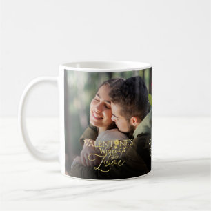 Mug Rose Rouge Saint-Valentin Calligraphie Photo Moder