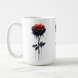 Mug Rose Sanglante : Art Floral Gothique