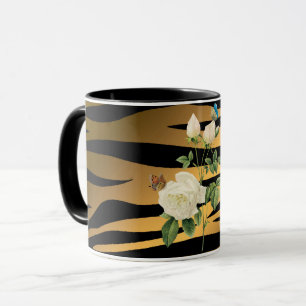 Mug Rose Tigar de luxe moderne Black Gold