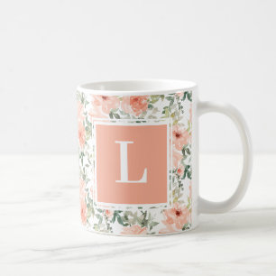 Mug Rose Vintage rose monogramme