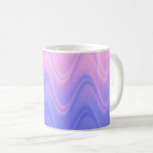 Mug Rose Violet Abstrait Ondulé