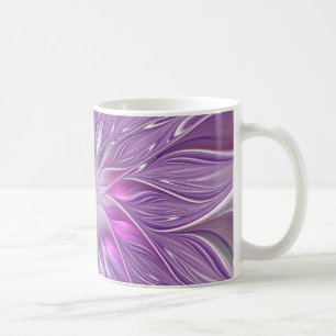 Mug Rose violet passion Fleur Art Abstrait Fractal