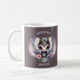 Mug Rose Whimsical "Dream Big" Petit Dragon