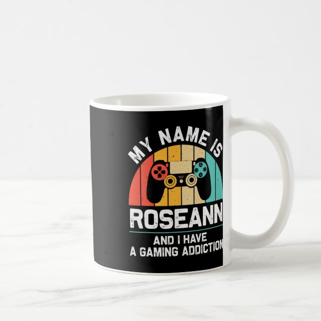 Mug Roseann Gift Name Personalized Funny Gaming Geek B (Droite)