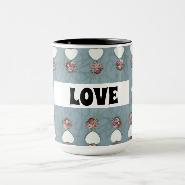 Mug Rosebuds & Hearts Love (Centre)