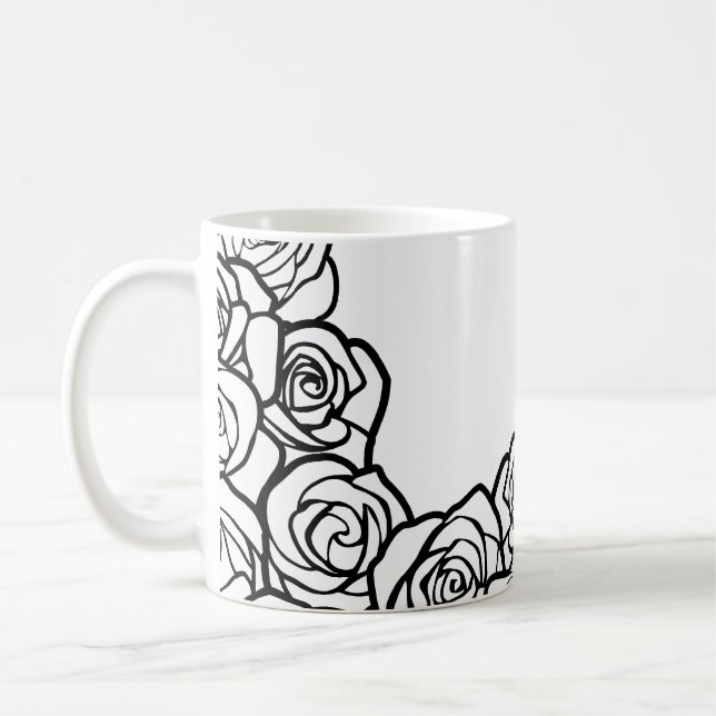 Mug Roses blanches Vintages (Gauche)