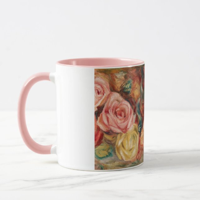 Mug Roses de Renoir Impressionist Painting (Gauche)