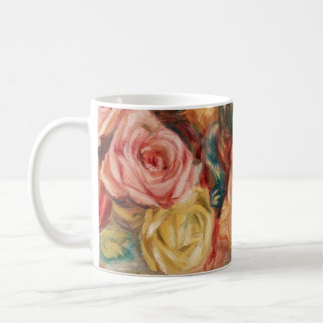 Mug Roses de Renoir Impressionist Painting (Gauche)