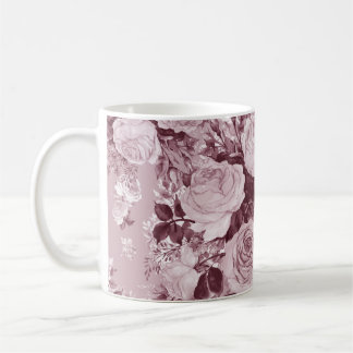 Mug Roses de thé : Motif Bouquet d'aquarelle.
