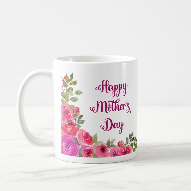 Mug Roses roses Joyeuses Fête des Mères (Gauche)