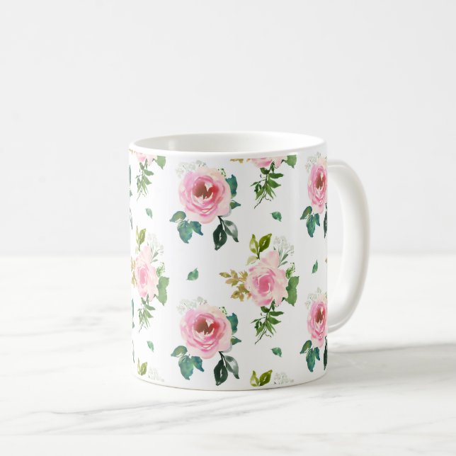 Mug Roses roses mignonnes (Devant droit)