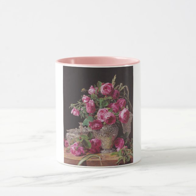 Mug Roses roses (par Ferdinand Georg Waldmüller) (Centre)