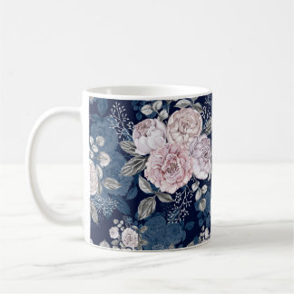 Mug Roses roses roses Bleu foncé : Vintage