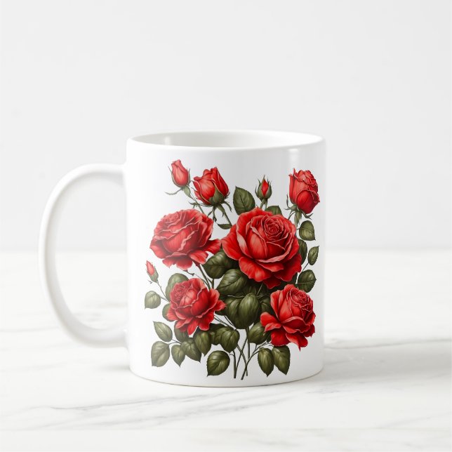 Mug Roses rouges (Gauche)