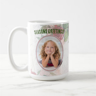 Mug Roses rouges défraîchies Écriture sur papier