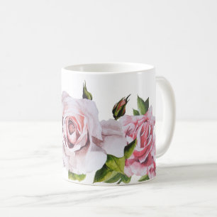 Mug Roses sculpturaux sur une boue classique