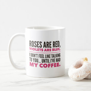 Mug Roses sont rouges, violets bleus, poème amusant ta