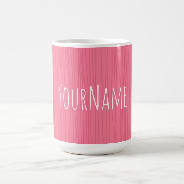Mug Roses sur cordes roses personnalisables (Centre)