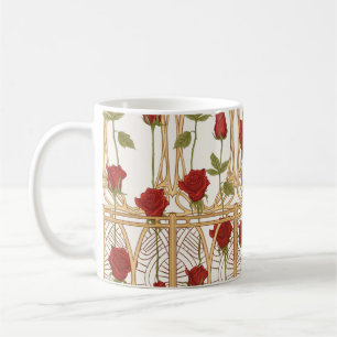Mug roses vintages motif sans faille, arrière - plan d