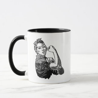Mug Rosie-Le-Riveter Graphique Féministe De Ligne-Art
