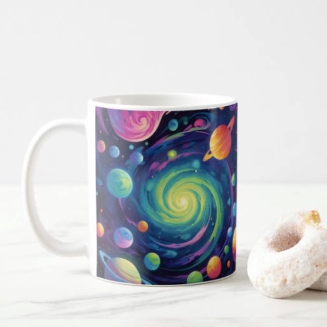 Mug Rotation planétaire  ( Space Coffee Mug – mug available in 11 oz & 15 oz. Microwave and dishwasher safe. )