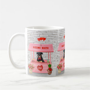 Mug Rottweiler Chien Valentine's Day Kissing Booth