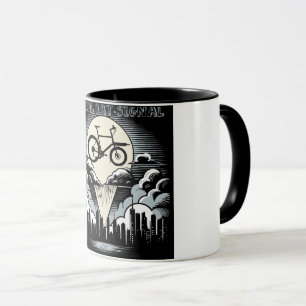 Mug Roue de charge en mode bat-signal, bicyclette de c