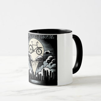 Mug Roue de charge en mode bat-signal, bicyclette de c