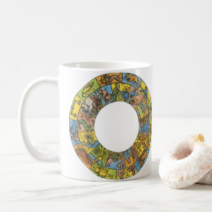 Mug Roue vintage céleste, Zodiaque astrologique