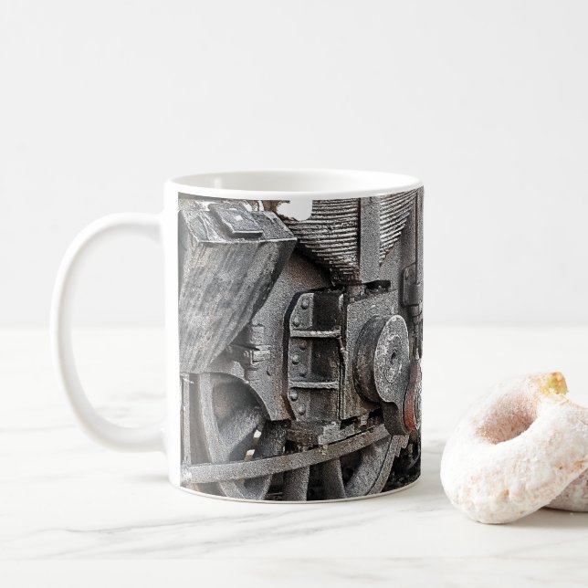 MUG ROUES DE TRAIN À VAPEUR (Avec donut)