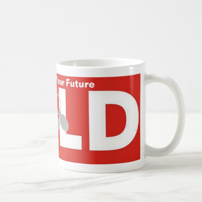 Mug Rouge Blanc Agent Immobilier Vendu Panneau Coffee (Droite)