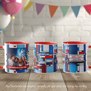 Mug Rouge Blanc Bleu Patriotique Tige Photo 019