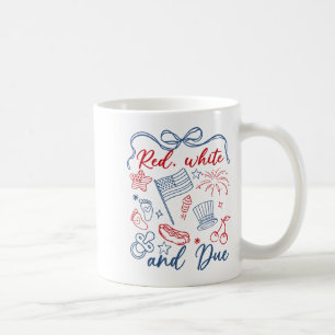 Mug Rouge Blanc Et Enceinte 4 Juillet Grossesse Été Us