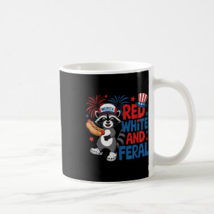 Mug Rouge Blanc Et Feral Cute Raccoon Merica Usa Indeb