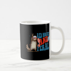 Mug Rouge Blanc Et Feral Funky Trump Raccoon 4 Juil