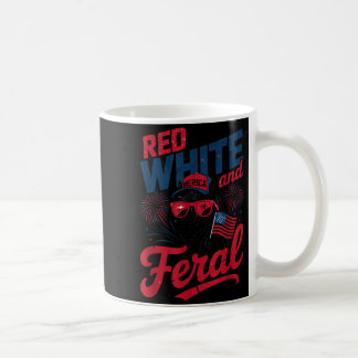 Mug Rouge Blanc Et Sauvage - Cheval Patriotique USA Me