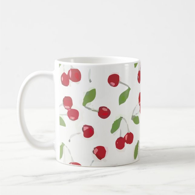 Mug Rouge cerise Motif (Gauche)