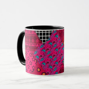 Mug Rouge Crimson coloré patchwork