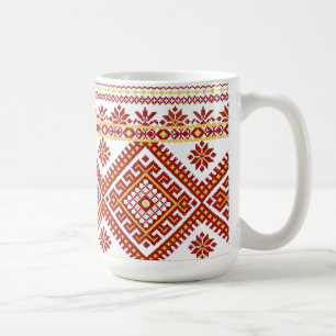 Mug Rouge croisé ukrainien classique de point de tass