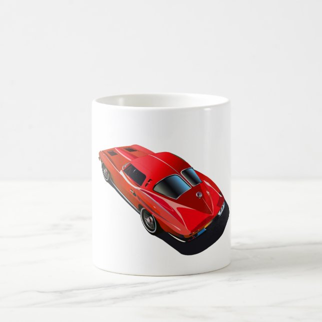 Mug rouge de CORVETTE SPLIT 1963 (Centre)